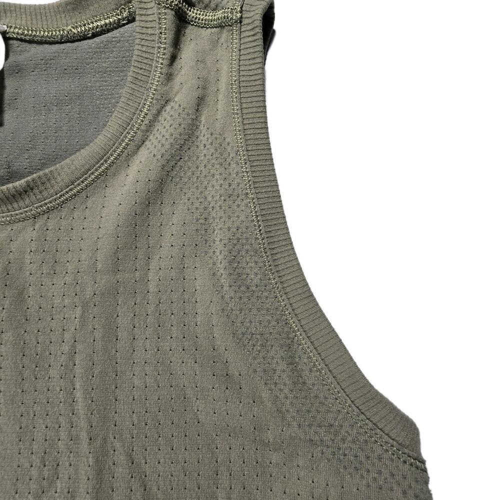 Athleta Momentum Seamless Perforated Tank Olive Sage Green XS S657685 Yoga Run - Picture 2 of 6